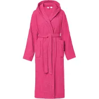 Ladeheid Dames Badjas met Capuchon - 100% Katoen - Wasmachine bestendig - Badstof - Roze - S - LA-LA40-193-DG