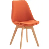 CLP Stoel Linares - bekleding, houten poten in natuurlijke kleur - Oranje