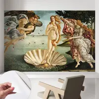 Coloray Zelfklevend Behang - De geboorte van Venus Zelfklevend fotobehang - 104x70 cm - Zwart Zelfklevend Behang - Voor de woonkamer, slaapkamer en kantoor - Herpositioneerbaar - Stickerbehang op rol