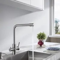 CECIPA MAX 3 Weg Keukenkraan Drinkwater - 360° Draaibaar Mengkraan met 2 Handgrepen - Waterfilter kraan
