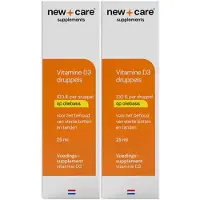 New care 2x Vitamine D3 Druppels Oliebasis 25 ml