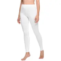 Ladeheid LA-LA40-133-LE Dames Leggings - Sport - Vrijetijdsbroek - Lang - Katoen - Sporbroek - Yogabroek - Wit - XL