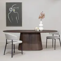 Giga Meubel Eettafel Stijn Walnoot Deens Ovaal 220cm