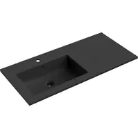 Mexen Otis ingebouwde linker wastafel 101 x 46,5 cm, zwart mat - 25181071L