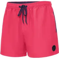 Ladeheid LA-LA40-199-SWS Heren Zwembroek - Zwemshorts - met zijzakken en achterzak - sneldrogend - met binnenslip van mesh - Koordsluiting - Polyester - Roze - S