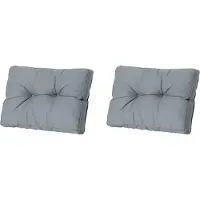 Madison florance rugkussen rib grey ca. 43x73 cm set van 2