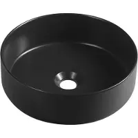 Isvea Infinity Round waskom, Ø36cm, mat zwart