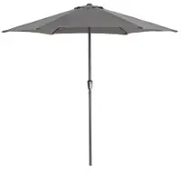Acaza Stokparasol in aluminium - Ronde Parasol met 270 cm diameter - Grijs