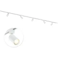 Qub Focus Railverlichting - Wit - 300 cm - I-Vorm - 5x GU10 Spots - Dimbaar - Complete Set