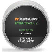 Tandem Baits Versterkte gevlochten lijn, Stealth Silk Stripper, groene camouflage, 15 meter / 30 pond