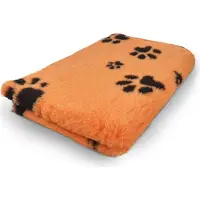 Vetbed Vet Bed - Oranje met Zwarte Pootjes - Antislip Hondenmat - 150 x 100 cm - Oranje - Waterafstotend - Latex Antislip - Benchmat Hond - Hondendeken - Hondenkleed - Machinewasbaar