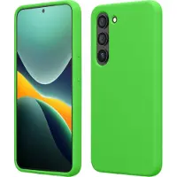 Kwmobile telefoonhoesje geschikt voor Samsung Galaxy S23 Plus - Hoesje met siliconen coating - Smartphone case in limoengroen