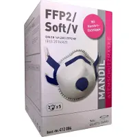 EKASTU Mandil Soft V 412 084 Fijnstofmasker met ventiel FFP2 5 stuk(s)