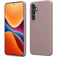Kwmobile telefoonhoesje geschikt voor Samsung Galaxy S23 FE - Hoesje met siliconen coating - Smartphone case in licht oudroze