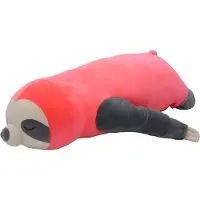 UNUS Luiaard knuffelkussen lichaamskussen zijslaapkussen 75cm roze