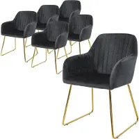 ML-Design Set van 6 eetkamerstoelen Mili velvet | fluweel grijs 57x82x60 cm eetkamerstoelen | NADUVI