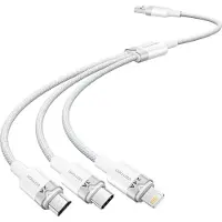Vention 3-in-1 USB-C Lightning Micro-B Kabel 1,5m Wit