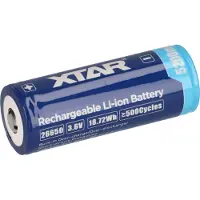 XTAR batterij 26650, 3.6V, Li-ion, 5200 mAh, met beveiliging
