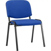CLP Ken Eetkamerstoel - Vergaderstoel - Zonder armleuning - Stof - blauw