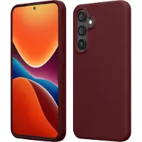 Kwmobile telefoonhoesje geschikt voor Samsung Galaxy S25 Plus - Hoesje met siliconen coating - Smartphone case in bordeaux-violet