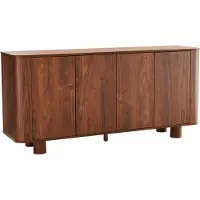 Oviala - Scandinavisch dressoir met 4 deuren L160 cm donker hout - Dario