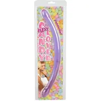 You2Toys NMC – Double Trouble Flexibele Dubbel Dildo met Verdikte Uiteinde 44 cm – Paars