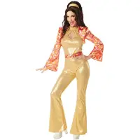 Boland - Kostuum Funky queen (M/L) - Volwassenen - Danser/danseres - 70's - Retro - Groovy - Dancing Queen - Carnaval - Themafeest