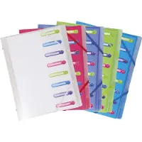 Other 10x CHROMALINE Sorteermap PP 3 kleppen - 8 indelingen - Geassorteerd - 56189E