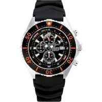 Chris Benz Unisex horloge CB-C300-O-KBS Chronograaf, Lichtwijzer, Stopwatch, Dieptemeter, dato, maximale dieptegeheugen