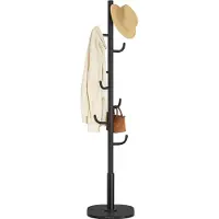 Songmics Kledingrek - Garderoberek - Cactus Kapstok staand - Metaal - Zwart - 40x40x175.3cm