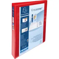 Exacompta Kreacover 30 mm Presentatieringband PP (Polypropeen) A4+ 4 Ringen Rood 51942RE 10 Stuks