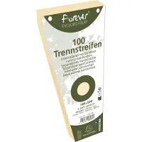Exacompta 6x FOREVER Pak van 100 trapezium tabstroken met perforatie 180g - 105x240mm - Ivoor - 13575E