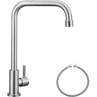 CECIPA MAX Koudwaterkraan - Kraan Keuken RVS - 360° Draaibare Wastafelkraan voor Spoelbak Keuken