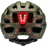Bypoint 360° LED Fietshelm (S-ERT) - Schokabsorberende ERT Technologie - Met USB-C Verlichting - Mosgroen - Large (58-62 cm)