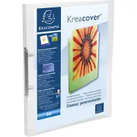 Exacompta Kreacover 15 mm Elastomap PP (Polypropeen) A4 2 Ringen Transparant 54960E 25 Stuks