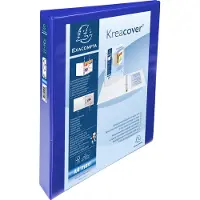 Exacompta Kreacover 30 mm Presentatieringband PP (Polypropeen) A4 4 Ringen Blauw 51942BE 10 Stuks
