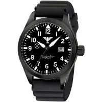 KHS - .AIRBSABLA.DB - Polshorloge - Automatisch - Airleader Black Steel - Heren