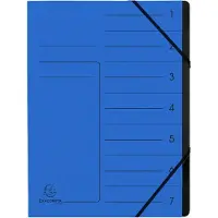 Exacompta Sorteermap 540702E Gewafeld karton Blauw 24,5 (B) x 0,5 (D) x 32 (H) cm Pak van 10