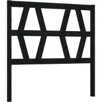 vidaXL Hoofdbord 96x4x100 cm massief grenenhout zwart