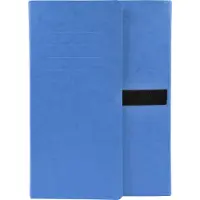 Exacompta 10x Map met uitrekbare rug in glanskarton en 3 kleppen - sluiting met klittenband - 24x33 - Blauw - 742E