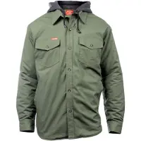 Hard Yakka quilted solid shacket military green 4xl