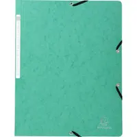 Exacompta 50x Elastomap zonder klep in glanskarton 355 g/m2 - A4 - Groen - 55413E