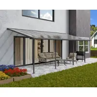 Canopia Palram | - Terrasoverkapping Sierra - Donkergrijs - 3x7,4m