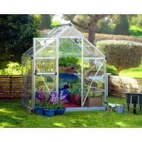 Palram - Canopia Tuinkas Harmony 6x4 - Polycarbonaat - Zilver - 185x126x208cm