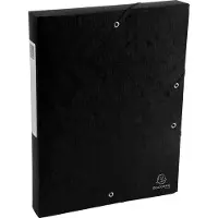 Exacompta Nature Future A4 Documentenbox, 320 x 240 x 40 mm, Karton, 600 g/m², Zwart