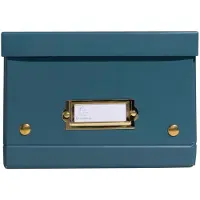 Exacompta 5x Opbergdoos in karton 20x26x15cm Neo Deco, vlak geleverd - Eendenblauw - 62253E