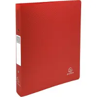 Exacompta 10x Ringband 2 ringen 30 mm OnDoorzichtig hard PP 10/10de (met rugetiket) - A4 maxi - Rood - 54395E