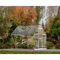 Palram Tuinkas Harmony 6x8 - Polycarbonaat - Zilver - 185x247x208 Cm
