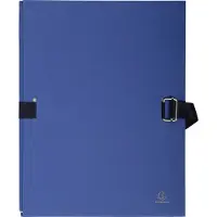 Exacompta Mappen met uitrekbare rug 223229E Donker blauw Karton 24 x 32 cm 10 Stuks