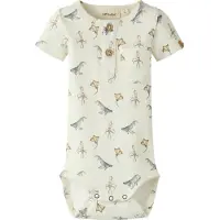 Lil´ Atelier Rompertje/body beige / grijs / wit